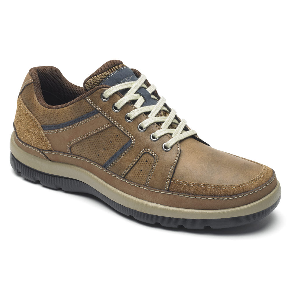 Zapatillas Rockport Hombre Mexico - Get Your Kicks Mudguard Blucher Marrom - WHSEF7014